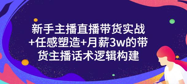 新手主播直播带货实战+信任感塑造+月薪3w的带货主播话术逻辑构建-淘金创客