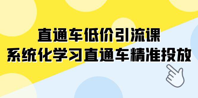 直通车-低价引流课，系统化学习直通车精准投放（14节课）-淘金创客