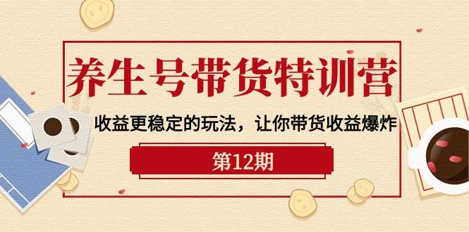 养生号带货特训营【12期】收益更稳定的玩法，让你带货收益爆炸-9节直播课-淘金创客