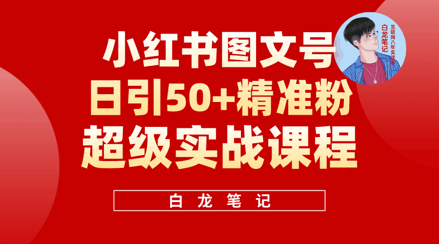 小红书图文号日引50+精准流量，超级实战的小红书引流课，非常适合新手-淘金创客