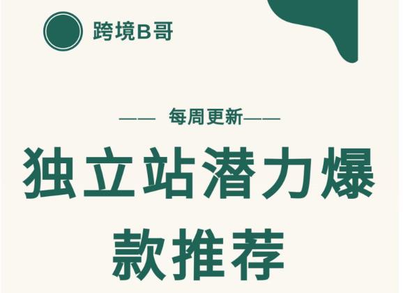 【跨境B哥】独立站潜力爆款选品推荐，测款出单率高达百分之80（每周更新）-淘金创客