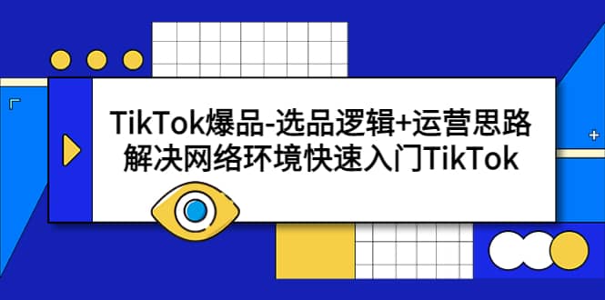 TikTok爆品-选品逻辑+运营思路：解决网络环境快速入门TikTok-淘金创客