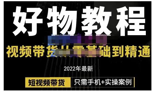 锅锅老师好物分享课程：短视频带货从零基础到精通，只需手机+实操-淘金创客