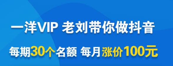 一洋电商抖音VIP，每月集训课+实时答疑+资源共享+联盟合作价值580元-淘金创客