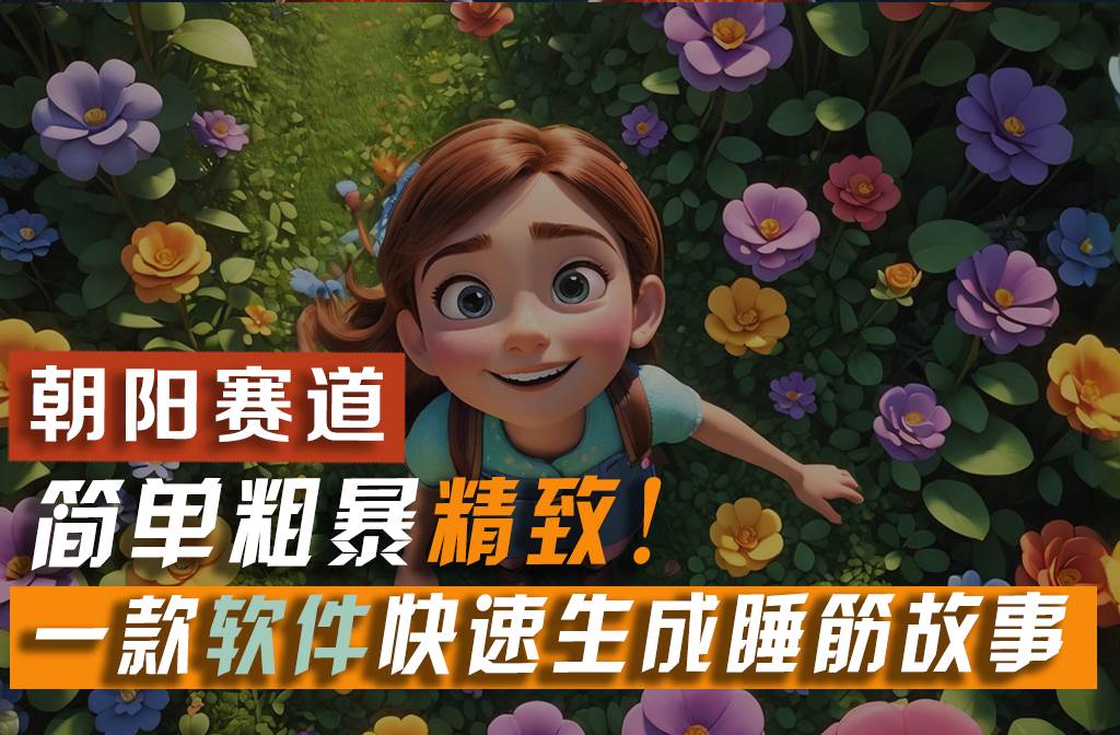 利用一款软件5分钟一条爆款睡前故事，简单粗暴精致！小白月入2w+-淘金创客