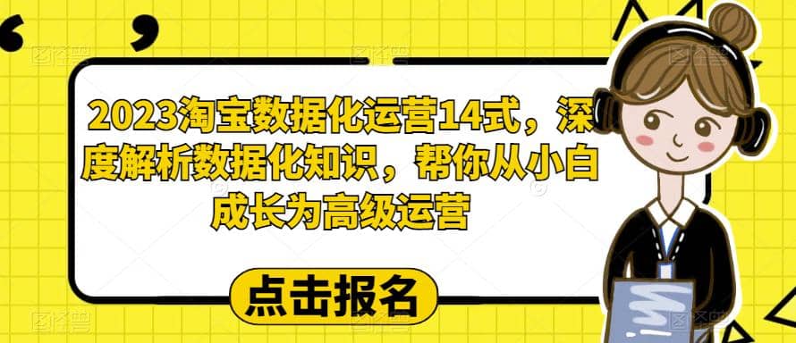 2023淘宝数据化-运营 14式，深度解析数据化知识，帮你从小白成长为高级运营-淘金创客