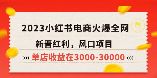 2023小红书电商火爆全网，新晋红利，风口项目，单店收益在3000-30000-淘金创客