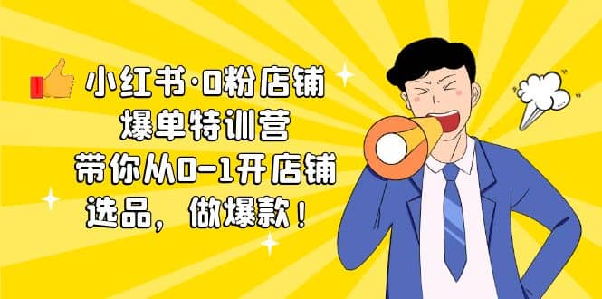 小红书·0粉店铺爆单特训营 带你从0-1开店铺，选品，做爆款（课程+工具包）-淘金创客
