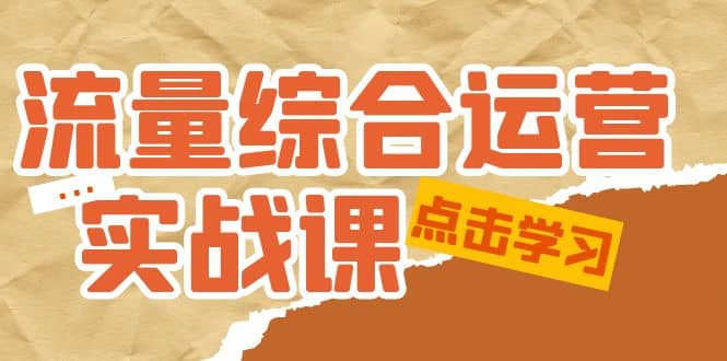流量综合·运营实战课：短视频、本地生活、个人IP知识付费、直播带货运营-淘金创客