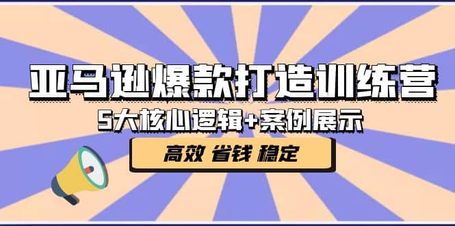 亚马逊爆款打造训练营：5大核心逻辑+案例展示 打造爆款链接 高效 省钱 稳定-淘金创客