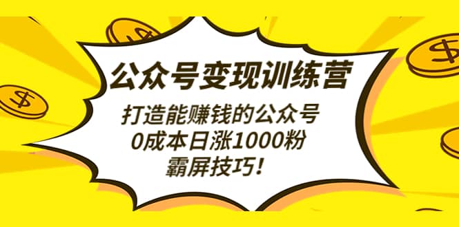 公众号变现训练营（第3期）-淘金创客
