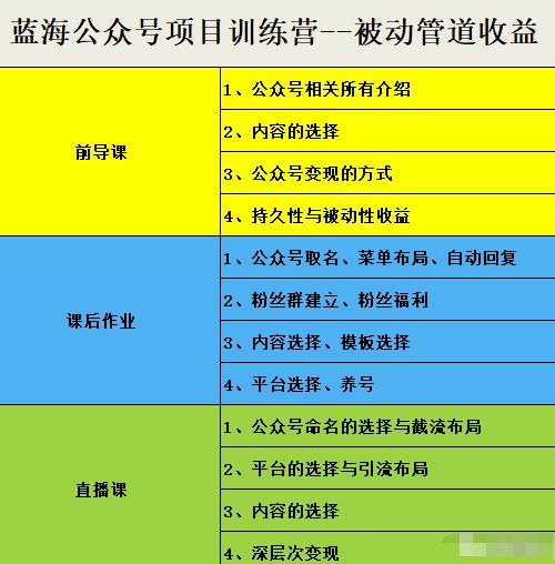 米辣微课·蓝海公众号项目训练营，手把手教你实操运营公众号和小程序变现-淘金创客