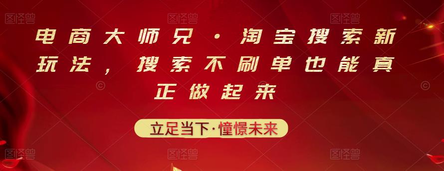 电商大师兄·淘宝搜索新玩法，搜索不刷单也能真正做起来-淘金创客