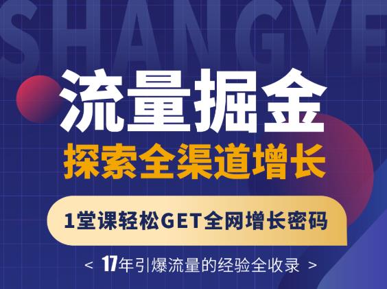 张琦流量掘金探索全渠道增长，1堂课轻松GET全网增长密码-淘金创客