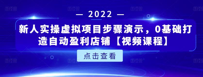 新人实操虚拟项目步骤演示，0基础打造自动盈利店铺【视频课程】-淘金创客