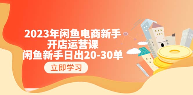 2023年闲鱼电商新手开店运营课：闲鱼新手日出20-30单（18节-实战干货）-淘金创客