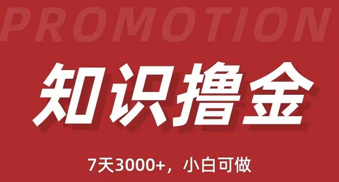 抖音知识撸金项目：执行力强当天见收益(教程+资料)-淘金创客