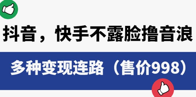 抖音，快手不露脸撸音浪项目，多种变现连路（售价998）-淘金创客