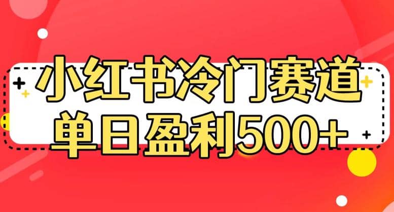 小红书冷门赛道，单日盈利500+【揭秘】-淘金创客