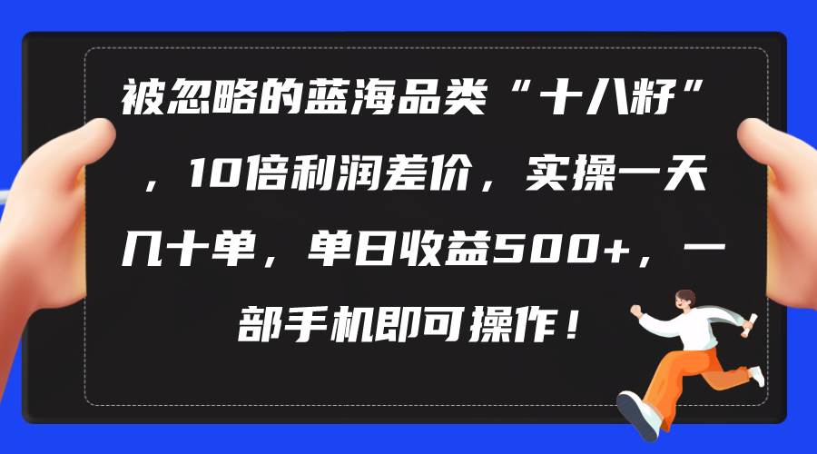 被忽略的蓝海品类“十八籽”，10倍利润差价，实操一天几十单 单日收益500+-淘金创客