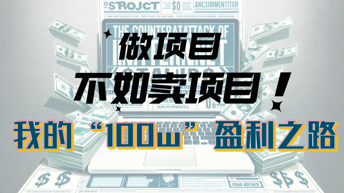 为什么做项目不如卖项目？我的100W+盈利之路-淘金创客