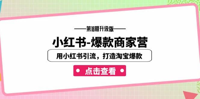 小红书-爆款商家营【第18期升级版】用小红书引流，打造淘宝爆款（16节课）-淘金创客