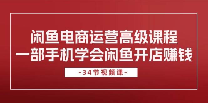 闲鱼电商运营高级课程，一部手机学会闲鱼开店赚钱（34节课）-淘金创客
