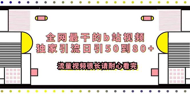 全网最干的b站视频独家引流日引50到80+流量视频很长请耐心看完-淘金创客