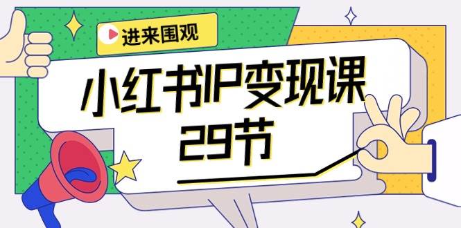 小红书IP变现课：开店/定位/IP变现/直播带货/爆款打造/涨价秘诀/等等/29节-淘金创客