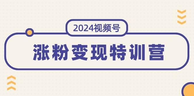 2024视频号-涨粉变现特训营：一站式打造稳定视频号涨粉变现模式（10节）-淘金创客