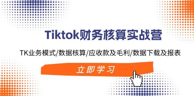 Tiktok财务核算实战营：TK业务模式/数据核算/应收款及毛利/数据下载及报表-淘金创客