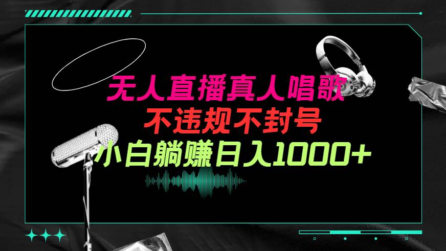 抖音24小时无人直播音乐，不违规，不封号纯撸音浪，小白实操当天日入1000+-淘金创客