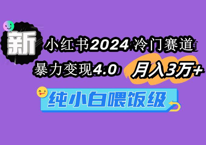 小红书2024冷门赛道 月入3万+ 暴力变现4.0 纯小白喂饭级-淘金创客