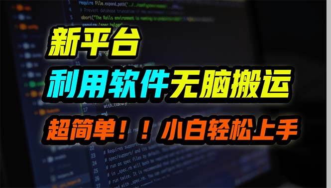 新平台用软件无脑搬运，月赚10000+，小白也能轻松上手-淘金创客