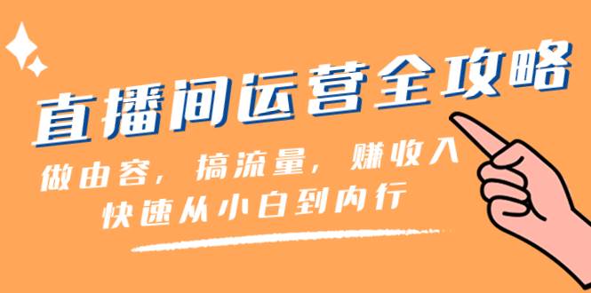 直播间-运营全攻略：做由容，搞流量，赚收入一快速从小白到内行（46节课）-淘金创客