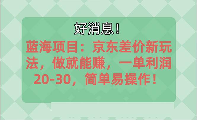 越早知道越能赚到钱的蓝海项目：京东大平台操作，一单利润20-30，简单…-淘金创客