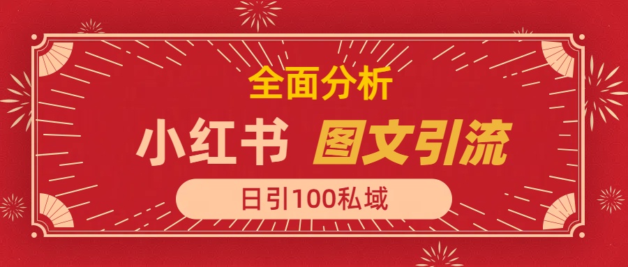 小红书图文引流，全面解析日引100私域流量是怎样做到的-淘金创客