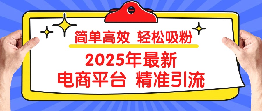 2025年最新电商平台精准引流 简单高效 轻松吸粉-淘金创客