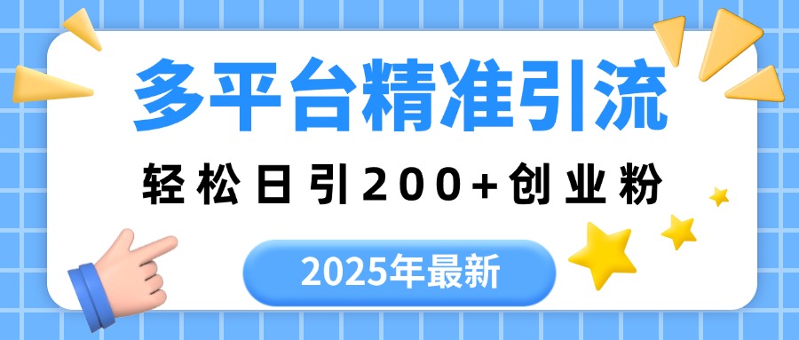 2025年最新多平台精准引流，轻松日引200+-淘金创客