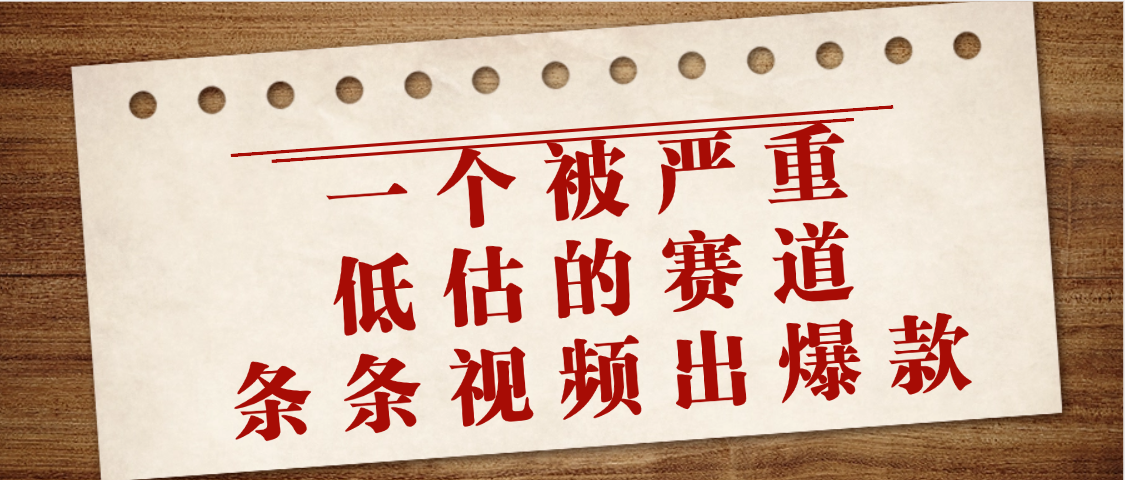 一个被严重低估的赛道，条条视频出爆款，一个月变现3万+-淘金创客