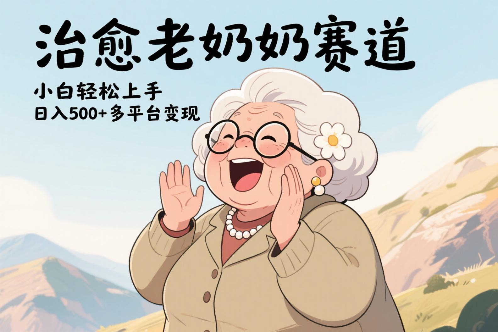 视频号治愈老奶奶赛道，小白轻松上手，日入500+多平台变现-淘金创客