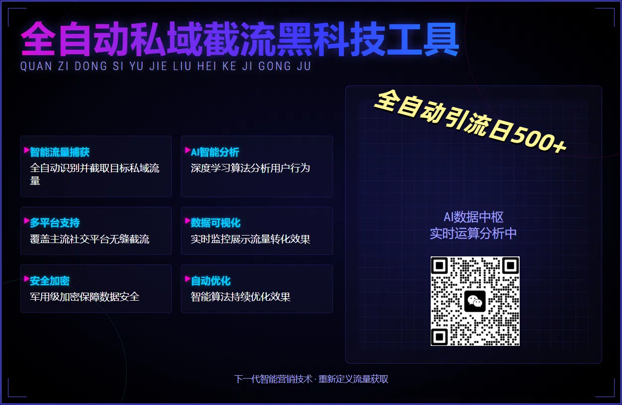 全自动私域截流黑科技工具——全自动引流日500+-淘金创客