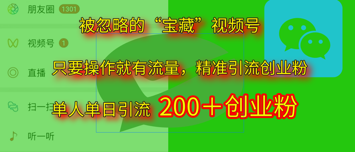 2025.5月最新被忽略的“宝藏”视频号，精准日引流200+-淘金创客